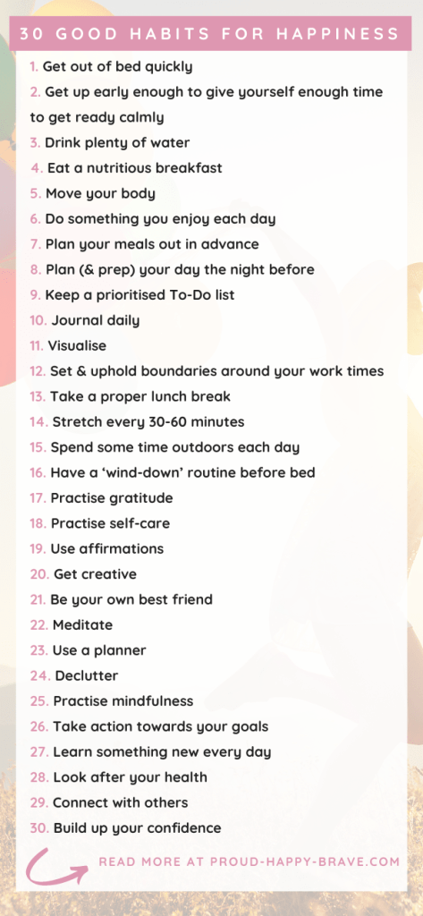 27 Daily and Weekly Habits to Live a Happier Life